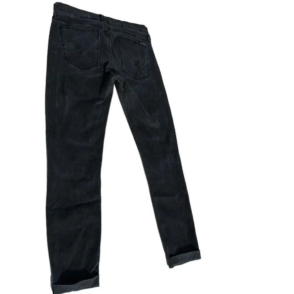 Hudson Harkin Crop Super Skinny Cuff Black Womens Jeans 25 - Picture 2 of 15